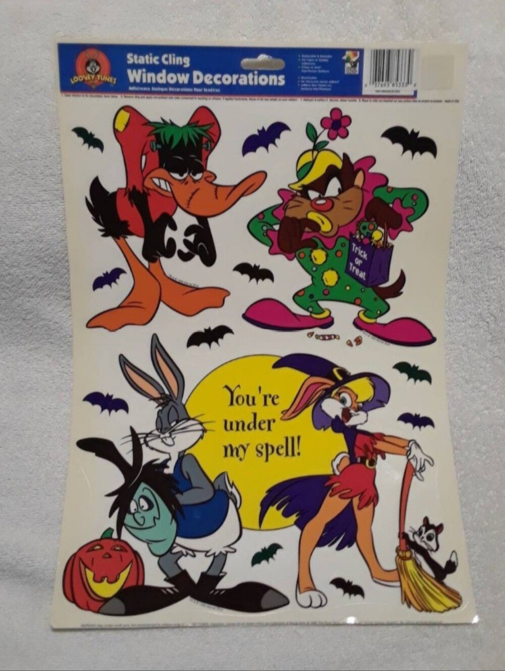 Vintage Looney tunes Halloween static cling window decorations #1